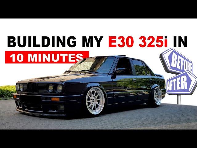 Building an E30 325i mtech2 in 10 Minutes! + Transformation