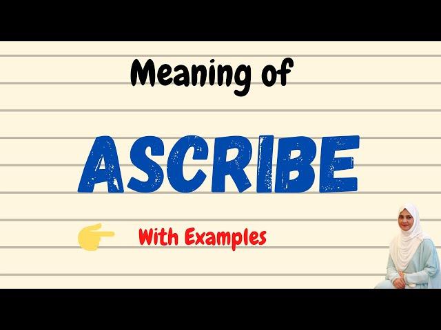 Daily vocabulary | Ascribe Meaning | Vocabgram