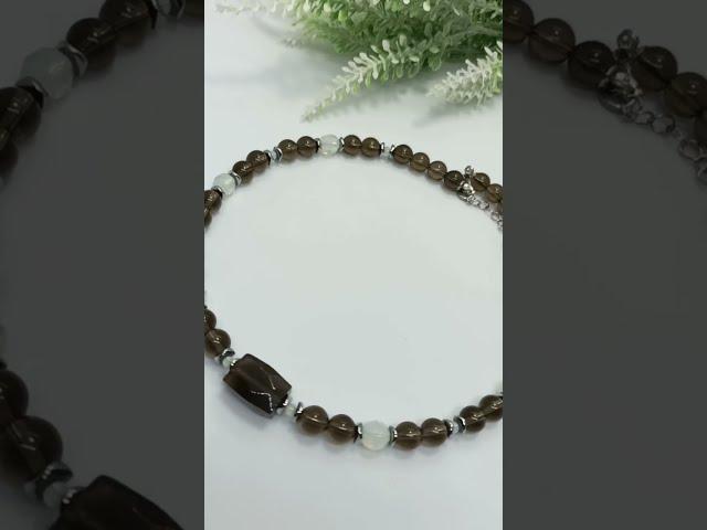 Чокер (раухтопаз, опалит) на мемори проволоке  #choker #handmadedecoration #necklace