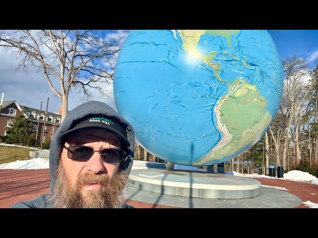 EMILY THE COW ICE SCULPTURES 2nd LARGEST ROTATING GLOBE  #globe #cow #icesculpture #outdoors #brr