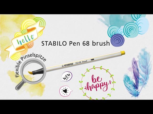 STABILO Pen 68 brush - Premium-Filzstift mit flexibler Pinselspitze