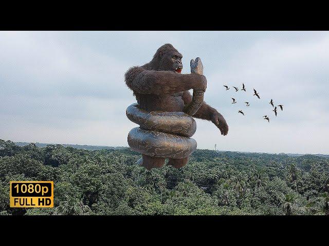 King Kong vs Big Snake Epic Fight