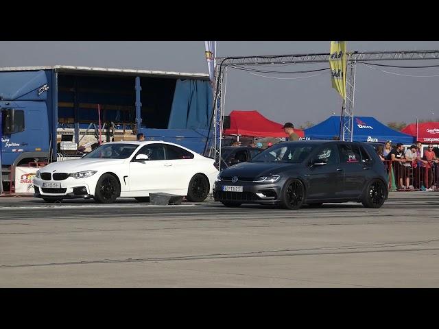 Revo stage 2 450 HP VW Golf R Mk7 vs 400 HP BMW 435d Xdrive - DRAG RACE