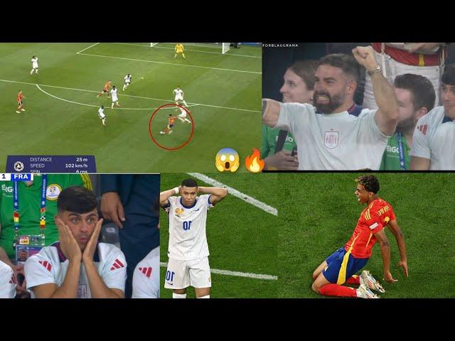 Crazy!! Lamine Yamal goal reaction!! what a goal vs France | Spain vs France Euros Semi final