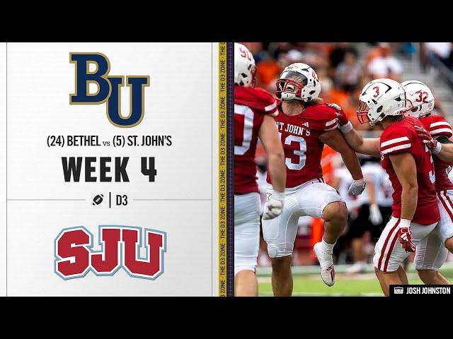 #24 Bethel vs. #5 St. John's Highlights | D3 College Football 2024
