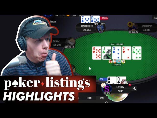 Spraggy never disappoints his opponents! Online Poker Highlights!