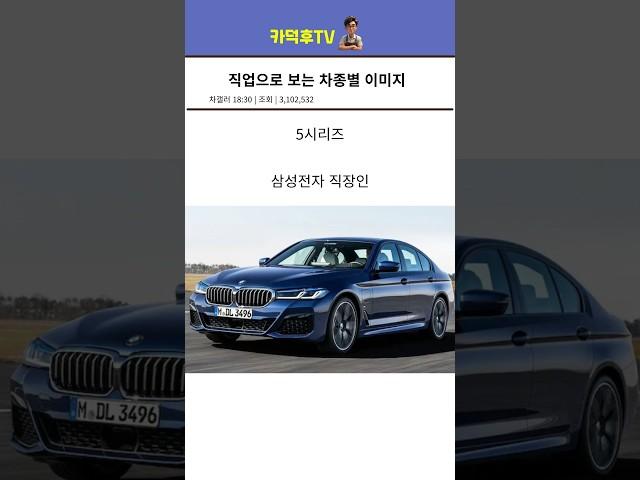 직업별 어울리는 자동차