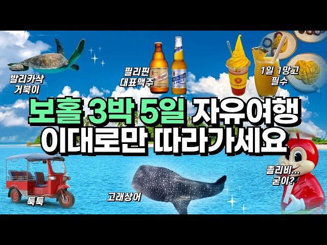 보홀 자유여행 3박 5일 일정 완벽 가이드ㅣ7분만에 보홀여행 마스터하기