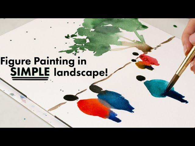 How to EASILY paint human figures in a landscape!