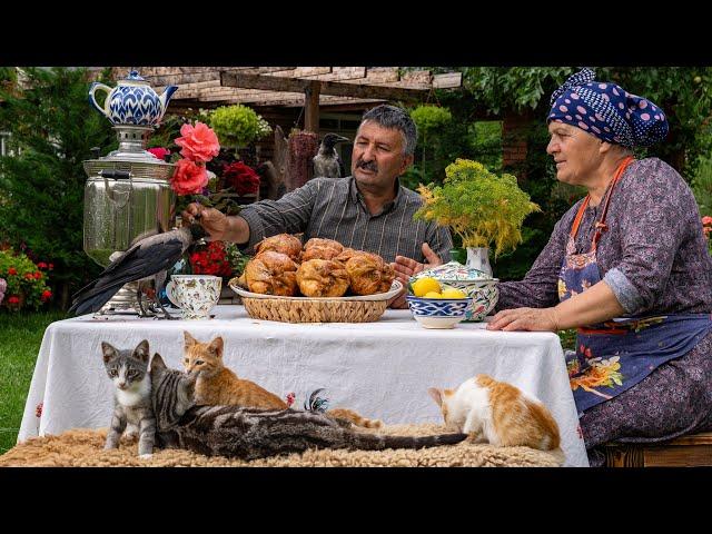 Family Recipe: Making Delicious Rice-Stuffed Chicken Outdoors 