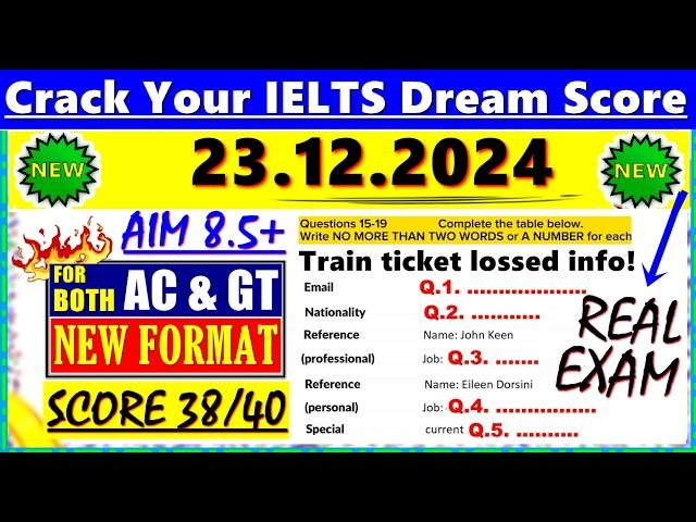 IELTS LISTENING PRACTICE TEST 2024 WITH ANSWERS | 23.12.2024