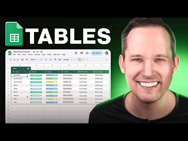  Google Sheets Introduces Tables