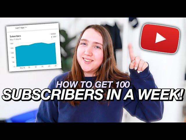 How to Get Your First 100 Subscribers In ONE WEEK! | GROW ON YOUTUBE FAST!