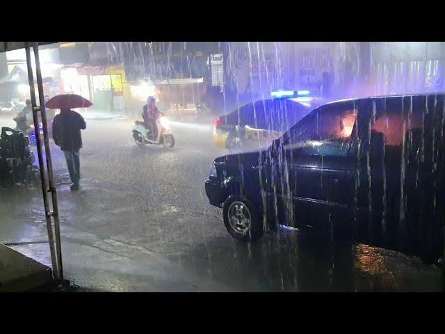 I WAS STROKED BY LIGHTNING️ SUPER HEAVY RAIN WITH FLOODING in INDONESIA