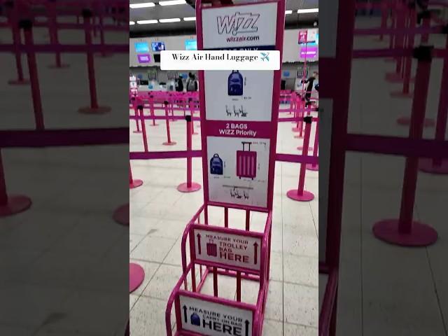 POV: You vs. the Wizz Air baggage sizer  Will it fit? #wizzair #traveldiaries
