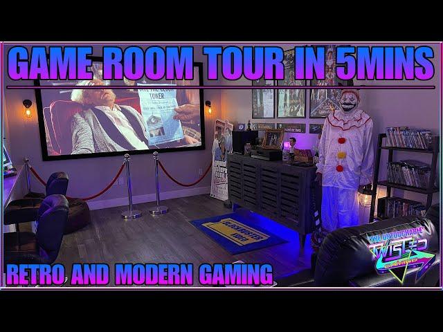 Game Room Tour 2021 in 5 Mins! - Twisted Gaming TV