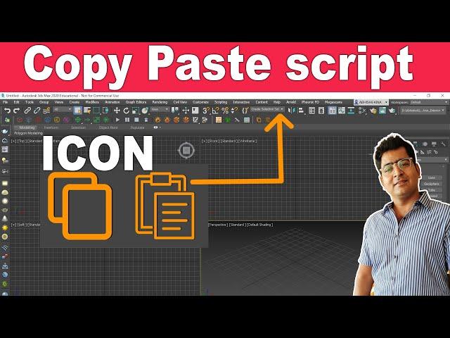 copy paste script in 3ds max [ 2021 ] Design Your Icons in 3dsMax I 3Dsmax & Adobe Photoshop