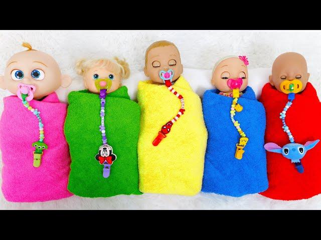 Are you sleeping Brother John, Linda Pretend Play with the Five Baby Dolls