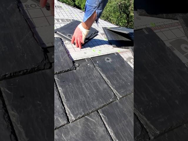 DaVinci Synthetic Slate Roof Installation