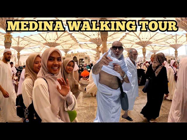 Medina Walking Tour Inside Masjid Al Nabawi and Downtown | Saudi Arabia 2024