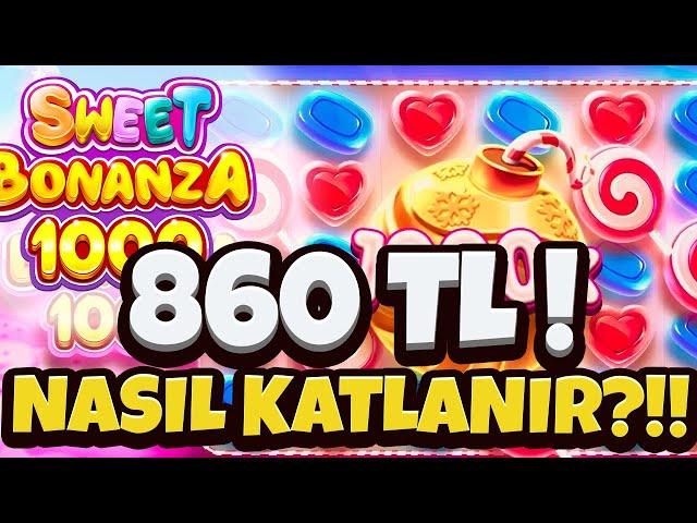 Sweet Bonanza 1000 Yeni Oyun  860 TL KALAN PARAYLA +97.000 TL DEV KÜÇÜK KASA KATLAMA TAKTİĞİ!!