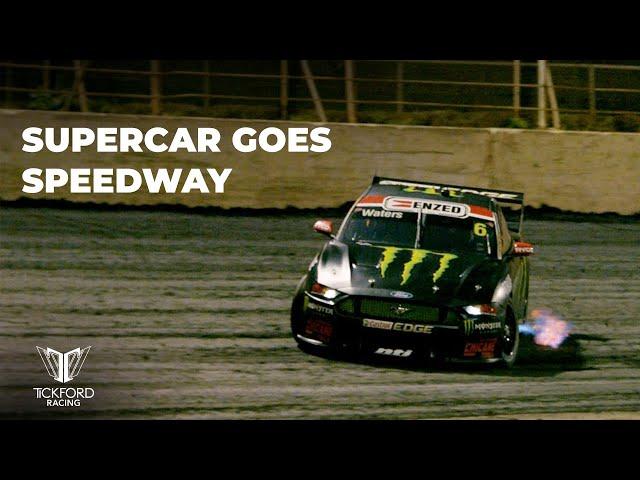Supercar goes Speedway | Cam Waters tackles Warrnambool in a V8 Supercar!