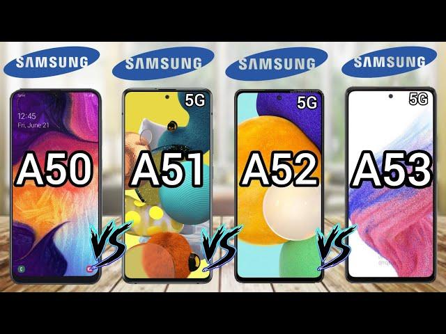 Samsung Galaxy A50 Vs A51 5G Vs A52 5G Vs A53 5G Comparison (2022)