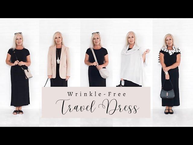 How to Style a Wrinkle-Free Black Travel Dress