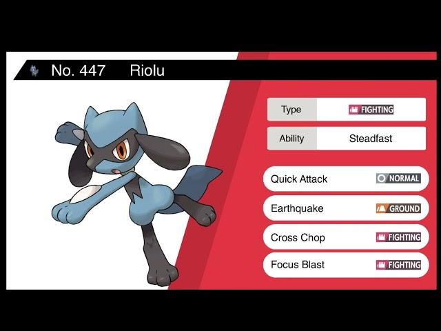 Riolu all evolution and attacks