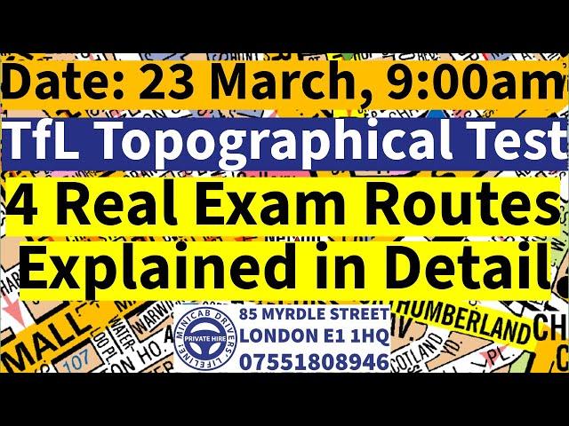 4 Real Topographical Exam Routes | TfL Topographical Skills Test March 2024 | Glenthorne Rd Closed