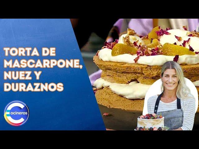 Imperdible TORTA DE NUEZ, MASCARPONE y DURAZNOS  ¡Receta Sin Gluten! | Cocineros argentinos