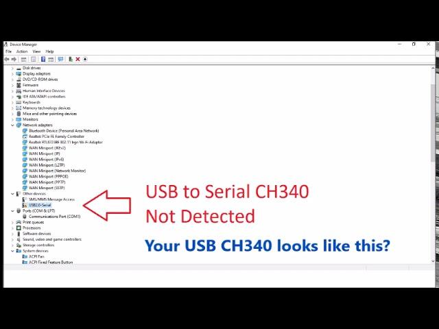 INSTALL DRIVER CH340