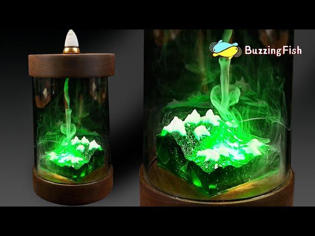  DIY Resin Mountain Backflow Incense: Smoke Waterfall | Resin Art Tutorial