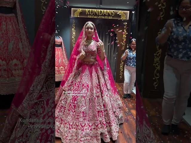 Beautiful wedding lehenga from Kundans bridal couture Chandni Chowk #beautiful #lehenga #shorts