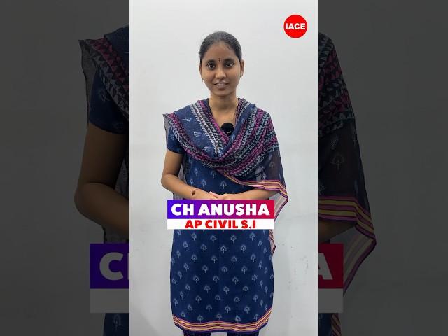 Success Story of CH ANUSHA || AP CIVIL S.I