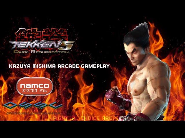 Tekken 5 Dark Resurrection arcade Kazuya Mishima Gameplay Namco System 256 real arcade (HD 60FPS)