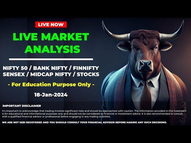  18 Jan 2024 || Live Trading Today in Nifty 50 & Bank Nifty || @TheTradeBullOfficial