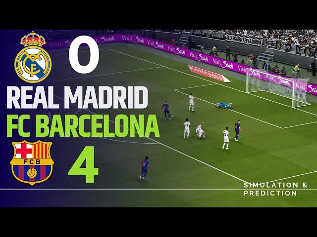 REAL MADRID 0-4 FC BARCELONA • Match Highlights • La Liga 24/25 | eFootball Simulation/Recreation