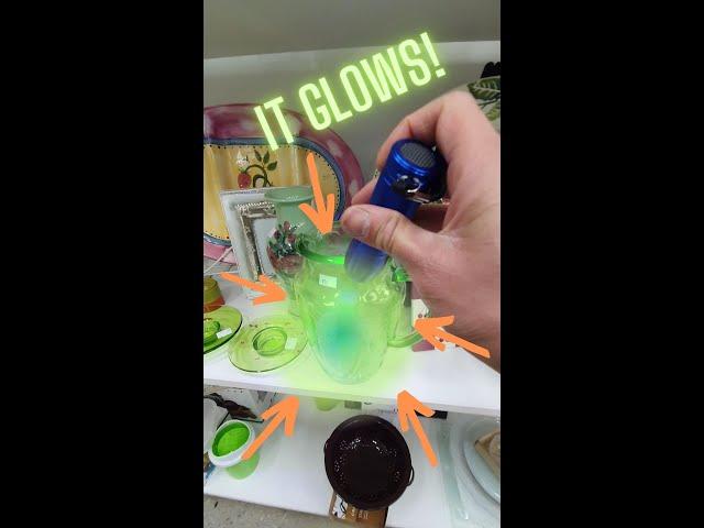 UV Torch: Must-Have for Finding Uranium Glass at the Thrift Store #uraniumglass #thriftstorefinds