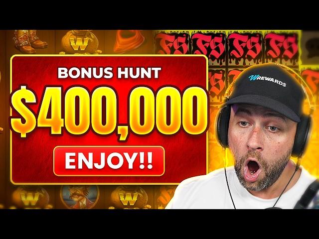 Doing a HUGE $400,000 BONUS HUNT with 40 BONUSES!! $1,000,000 CASHOUT!! (Bonus Buys)