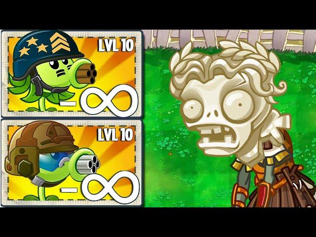 Every Plants POWER UP Infinite ! Vs 50 Bust Head Zombies - Who will win ? - PvZ 2