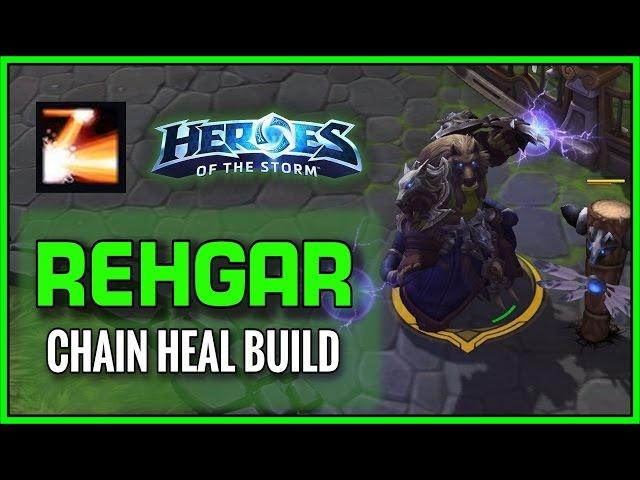 Heroes of the Storm: Hero League Gameplay - Rehgar Chain Heal Build!