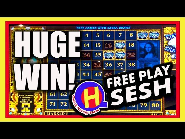 Huge WIN! Awesome Free Play Session on DaVinci Diamonds KENO!