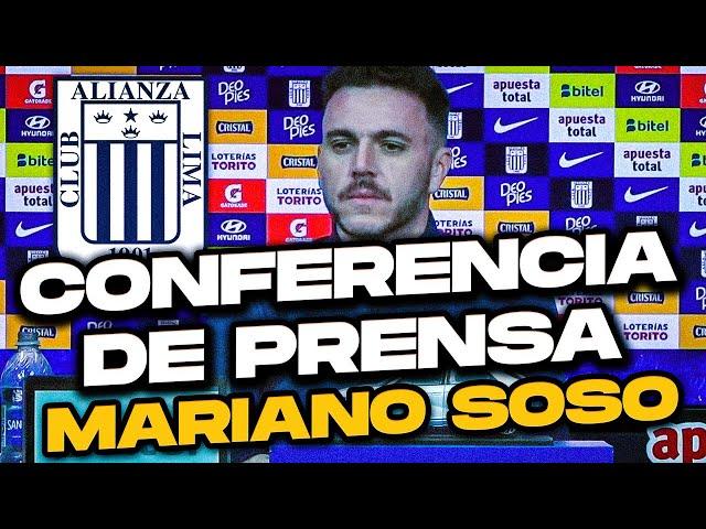 ¡CONFERENCIA DE PRENSA COMPLETA DE MARIANO SOSO NUEVO DT DE ALIANZA LIMA!