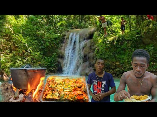 This is how we spend the day at twins sister waterfall lobster || curry chicken || gungo rice