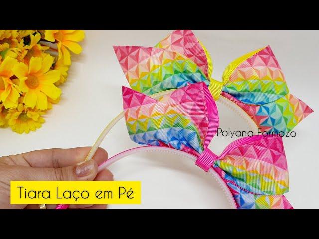 Tiara com Laço em Pé | Para iniciantes | DIY Polyana Formozo