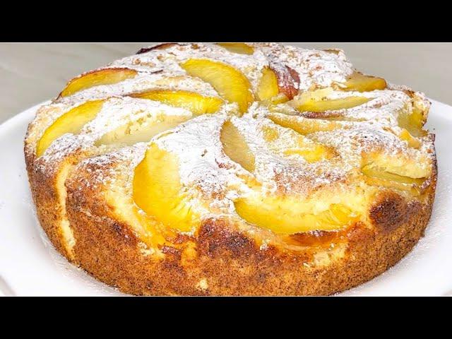 Ароматный пирог из творожного теста с фруктами!Просто ,легко и вкусно!