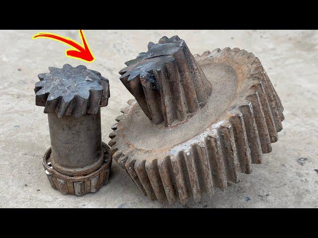 Justical Process // A Broken Oblique Tooth Gear Repaired By Great Judgment of Genious Mechanic