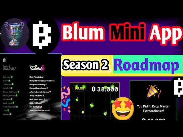 Blum Mini App Season 2 Roadmap | Blum Mini App in 2024? | blum airdrop listing date