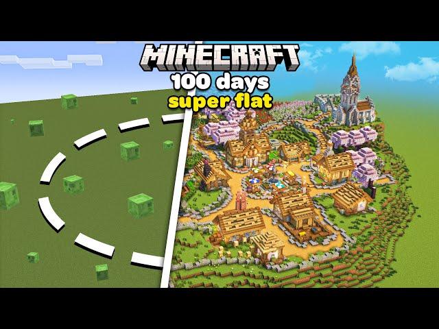 I Spent 100 Days Building in a Super Flat Minecraft World